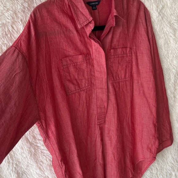 Lands' End Vibrant Red Shirt - Picture 10 of 10